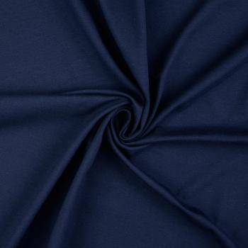 60 cm Reststück Wintersweat - Stretch Sweatshirt Uni Marineblau